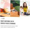 COSMEVIVI Portable Chess Box Chess Storage Reversible Go Game Case Chessboard Box for Travel view 2