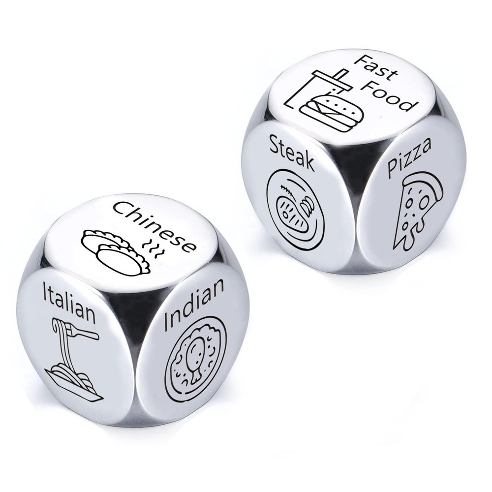 11th Anniversary Steel Gift for Him, Date Night Dice, Food Dice, Boyfriend Gifts for 11th Anniversary, Husband Valentine Gift, Easter Gifts for Husband, Cool Kitchen Gadgets