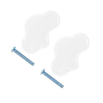 MOBUTOFU 1set Ceramic Cloud Shaped Drawer Knobs Cabinet Pulls for Nursery Wardrobe and Furniture Decor Unique Household Door Handles for Dresser and Cupboard