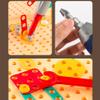 Magic Montessori Play Toolbox with Electric Drill,Creativity Tool Box with Drill Kids,Magic Montessori Tool Box,Creative Magic Play Toolbox Bear Puzzle Toy (Brown with Electric Drill) view 4