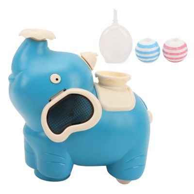 Blowing Ball Elephant Toy, Interactive Music Lights Spraying Toy, Touch Sensitive for Kids (Blue)