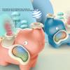 Blowing Ball Elephant Toy, Interactive Music Lights Spraying Toy, Touch Sensitive for Kids (Blue) view 3