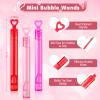 Valentines Party Favors Mini Bubble Wands 30PCS Valentines Day Gifts for Kids Valentine Heart Bubbles Bulk Goodie Bag Stuffers for Wedding Student Classroom Exchange Prizes Outdoor Toys for Girls Boys view 2