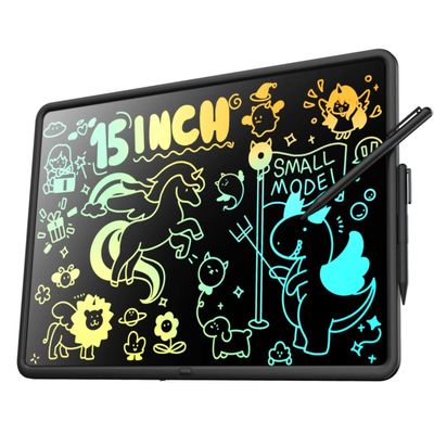 0 SMALL MODEL 15 Inch LCD Writing Tablet for Kids, Large Kids Drawing Pad, Rechargeable Drawing Tablets, Drawing Supplies Toys Gifts for 3-8 Year Old Girls Boys, Black Drawing Board