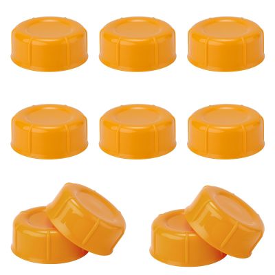 10pcs Narrow Baby Bottle Caps for Dr Brown & Medela Bottles, BPA Free Travel and Storage Baby Bottle Lids Replacement Parts with Sealing Gasket for Ameda Baby Bottles Accessory (Orange)