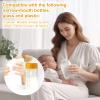 10pcs Narrow Baby Bottle Caps for Dr Brown & Medela Bottles, BPA Free Travel and Storage Baby Bottle Lids Replacement Parts with Sealing Gasket for Ameda Baby Bottles Accessory (Orange) view 3