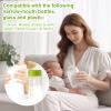 10pcs Narrow Baby Bottle Caps for Dr Brown & Medela Bottles, BPA Free Travel and Storage Baby Bottle Lids Replacement Parts with Sealing Gasket for Ameda Baby Bottles Accessory (Green) view 3