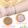 CAABISO 15 Pcs Motivational Friendship Bracelets for Girls, Elastic Cute Letter Beaded Bracelets Bulk Gifts for Teens Girls Women Jewelry Accessories, 6.3 inches view 4