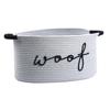 ZOMBATI Woof Dog Basket - Cotton Rope Pet Storage Bin With Durable Handles, Large Toy Organizer for Puppies, Perfect for Chew Toys, Blankets and Leashes view 1