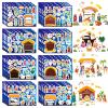 32 Sheets Christmas Nativity Stickers, Make a Nativity Scene Sticker Jesus Birth Stickers, Christmas Crafts for Kids, Religious Bible Scene Party Favor Christian Craft School Classroom Activity view 1