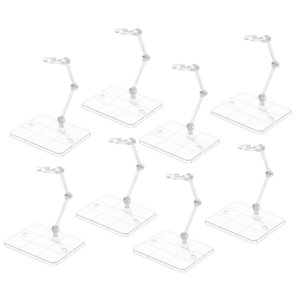Alasum 8pcs Adjustable Desktop Figure Holders Action Figure Stands for Displaying Dolls Compatible Various Models for Collectors and Retail Showcases