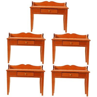 Abaodam 5pcs Miniature Furniture Model Dollhouse Writing Desk Figurine for Home Decor Detailed Scene Adornment for Miniature Landscaping and Interior Models