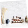 TOPPERFUN 4tier Doll Stand and Jewelry Display Shelf Wooden Riser Shelf for Models Home Decor view 3