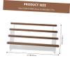 TOPPERFUN 4tier Doll Stand and Jewelry Display Shelf Wooden Riser Shelf for Models Home Decor view 4