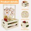 DJAPWPX Wooden Baby Crate for Storage and Gifts - 1 Shelf, Rustic, Country Classic Style - Baby Gifts, Nursery/Children's Room Decoration view 4