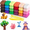 Ecurfu Air Dry Clay 24 Colors, DIY Modeling Clay with Tools, Toy Gifts for Kids view 1