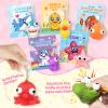 24 Pack Valentine's Day Cards with Animal Popping Eyes Keychains for Kids School Classroom, Valentine's Gifts for School Exchange, Squeeze Animals with Popping Eyes Keychains Bulk for Party Favors view 4