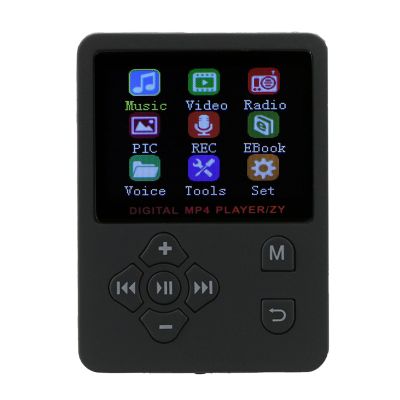 MP4 Music Player, Mini Music Player Lightweight MP4 Support TF Card Multiple Play Modes MP4 Music Player Portable MP3 Music Player Comes with a Card Slot (Black)