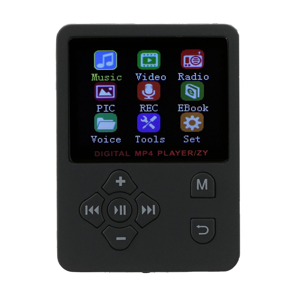 MP4 Music Player, Mini Music Player Lightweight MP4 Support TF Card Multiple Play Modes MP4 Music Player Portable MP3 Music Player Comes with a Card Slot (Black)
