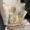 Acrylic Display Case Compatible for le-go 21061 Notre Dame de Paris Model Transparent Dustproof Protection Collection Organizer Storage Cabinet (Display Case Only) (Wooden Base 3mm) view 2