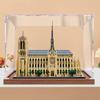 Acrylic Display Case Compatible for le-go 21061 Notre Dame de Paris Model Transparent Dustproof Protection Collection Organizer Storage Cabinet (Display Case Only) (Wooden Base 3mm) view 3