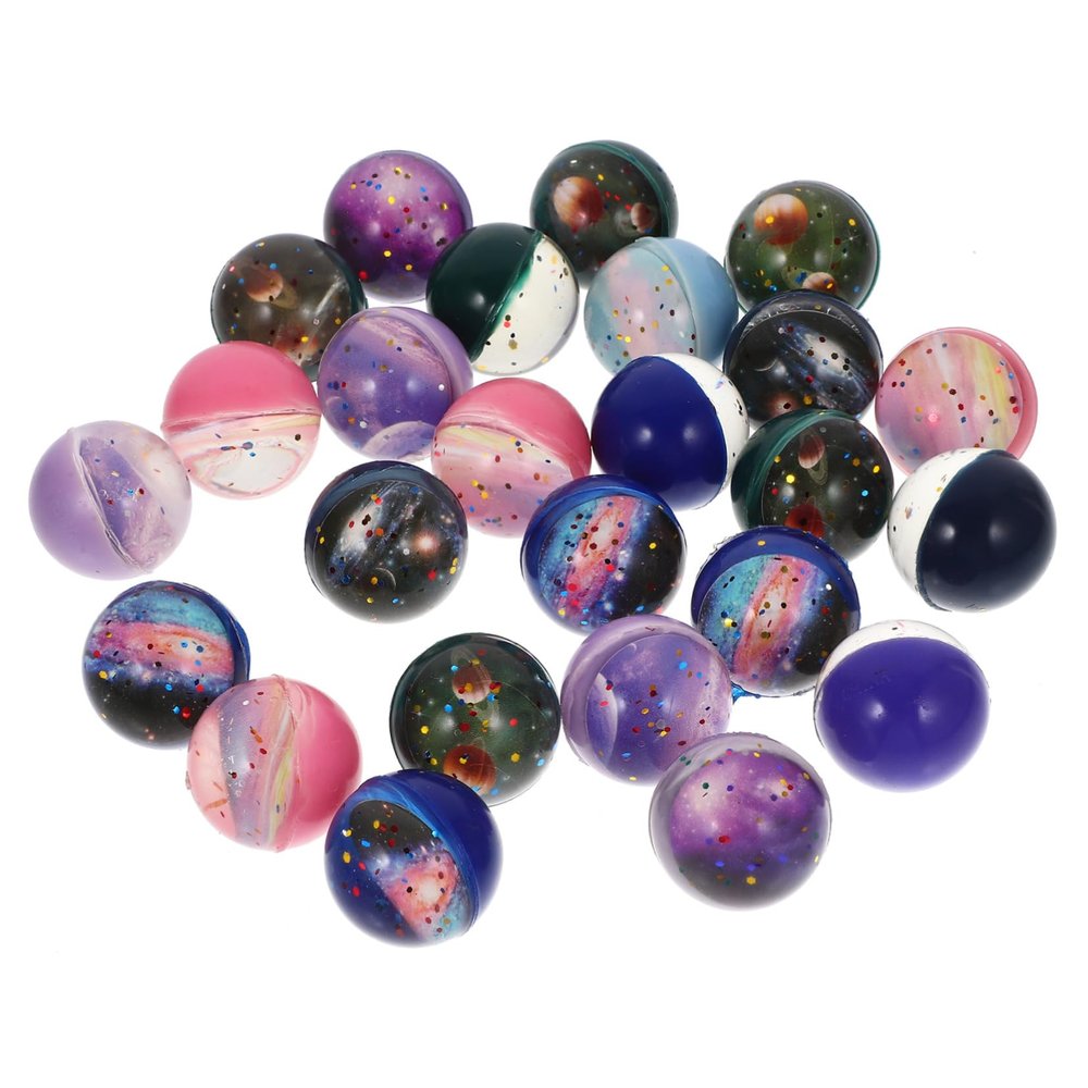 ibasenice 25pcs Space-themed Bouncy for Boys and Girls Elastic Toy Party Favors for Birthday Celebrations and Classroom Exchanges
