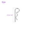 DMiotech 100Pcs Body Clips Bent RC Car Shell Clip Model Car R Pins Silver Universal Shell Replacement Parts for 1/10 Scale RC Car,27mm/1.06" view 4