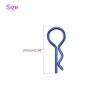 DMiotech 25Pcs Body Clips Bent RC Car Shell Clip Model Car R Pins Blue Universal Shell Replacement Parts for 1/10 Scale RC Car view 4