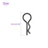 DMiotech 25Pcs Body Clips Bent RC Car Shell Clip Model Car R Pins Black Universal Shell Replacement Parts for 1/10 Scale RC Car view 4