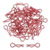 DMiotech 50Pcs Body Clips Bent, Red Universal RC Body Clips R Pins RC Cars Parts Shell Replacement Parts for All 1/16 1/18 Scale RC Car view 1