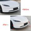 3 Stage Front Bumper Spoiler Splitter Lip Kit Compatible for Tesla Model 2024(Glossy Black) view 3