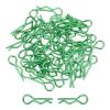 DMiotech 100Pcs Body Clips Bent, Green Universal RC Body Clips R Pins RC Cars Parts Shell Replacement Parts for All 1/16 1/18 1/24 Scale RC Car,17mm/0/7 view 1