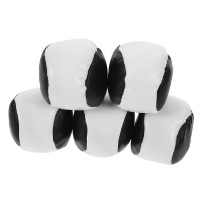 Abaodam 5pcs Small Leather Sandbag Outdoor Toss Game Bean Bags for Boys and Girls Juggling Toys Bean Bag Game Supplies