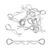 DMiotech 12Pcs Body Clips Bent, Silver Universal RC Body Clips R Pins RC Cars Parts Shell Replacement Parts for All 1/16 1/18 Scale RC Car view 1
