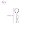 DMiotech 12Pcs Body Clips Bent, Silver Universal RC Body Clips R Pins RC Cars Parts Shell Replacement Parts for All 1/16 1/18 Scale RC Car view 4