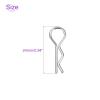 DMiotech 50Pcs Body Clips Bent, Silver Universal RC Body Clips R Pins RC Cars Parts Shell Replacement Parts for All 1/10 1/12 Scale RC Car view 4