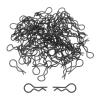 DMiotech 100Pcs Body Clips Bent RC Car Shell Clip Model Car R Pins Black Universal Shell Replacement Parts for 1/24 1/28 1/36 Scale RC Car,13mm/0.51" view 1