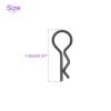 DMiotech 100Pcs Body Clips Bent RC Car Shell Clip Model Car R Pins Black Universal Shell Replacement Parts for 1/24 1/28 1/36 Scale RC Car,13mm/0.51" view 4