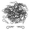 DMiotech 100Pcs Body Clips Bent RC Car Shell Clip Model Car R Pins Black Universal Shell Replacement Parts for 1/10 Scale RC Car,27mm/1.06" view 1