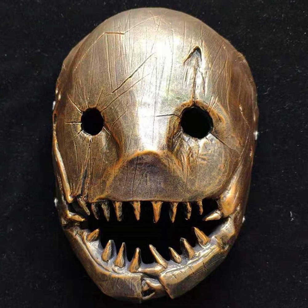 Amonkky Resin Character Mask Party Props Cosplay Mask Halloween Masquerade Costume Props. (Antique Bronze)