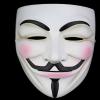 Amonkky Resin Character V Mask Party Props Cosplay Mask Halloween Masquerade Costume Props. (White) view 1