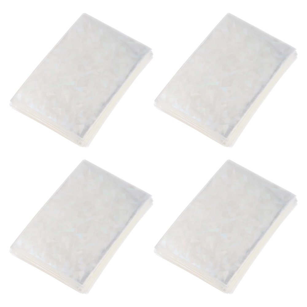 100pcs PVC Trading Card Sleeves Game Card Protectors Self-Sealing Reusable Holders Protects from Fading Discoloration
