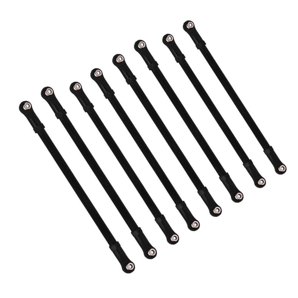Abaodam 8pc Aluminum Alloy Pull Rod for Car Models Compatible with Wrangler Wheelbase Sturdy Construction Smooth Design Black