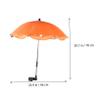 Beatifufu 2pcs Stroller Clip Umbrella Uv Push Chair Sun Shade Plated Easy to Install for Outdoor Use view 2