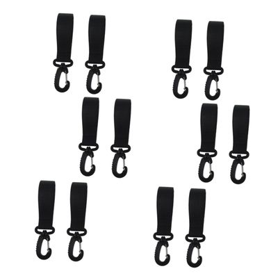 SHOWERORO 12pcs Stroller Hooks for Diaper Bags Pram Hooks Carrying Handle Hangers Pushchair Accessory Black