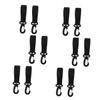 SHOWERORO 12pcs Stroller Hooks for Diaper Bags Pram Hooks Carrying Handle Hangers Pushchair Accessory Black view 1