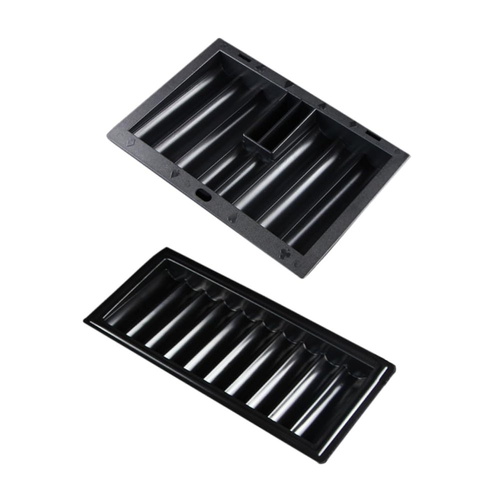 COSMEVIVI 2pcs Plastic Poker Chip Tray Thick Storage Trays for Organized Game Tables for Keeping Chips Tidy and Easily Accessible for and Card Games