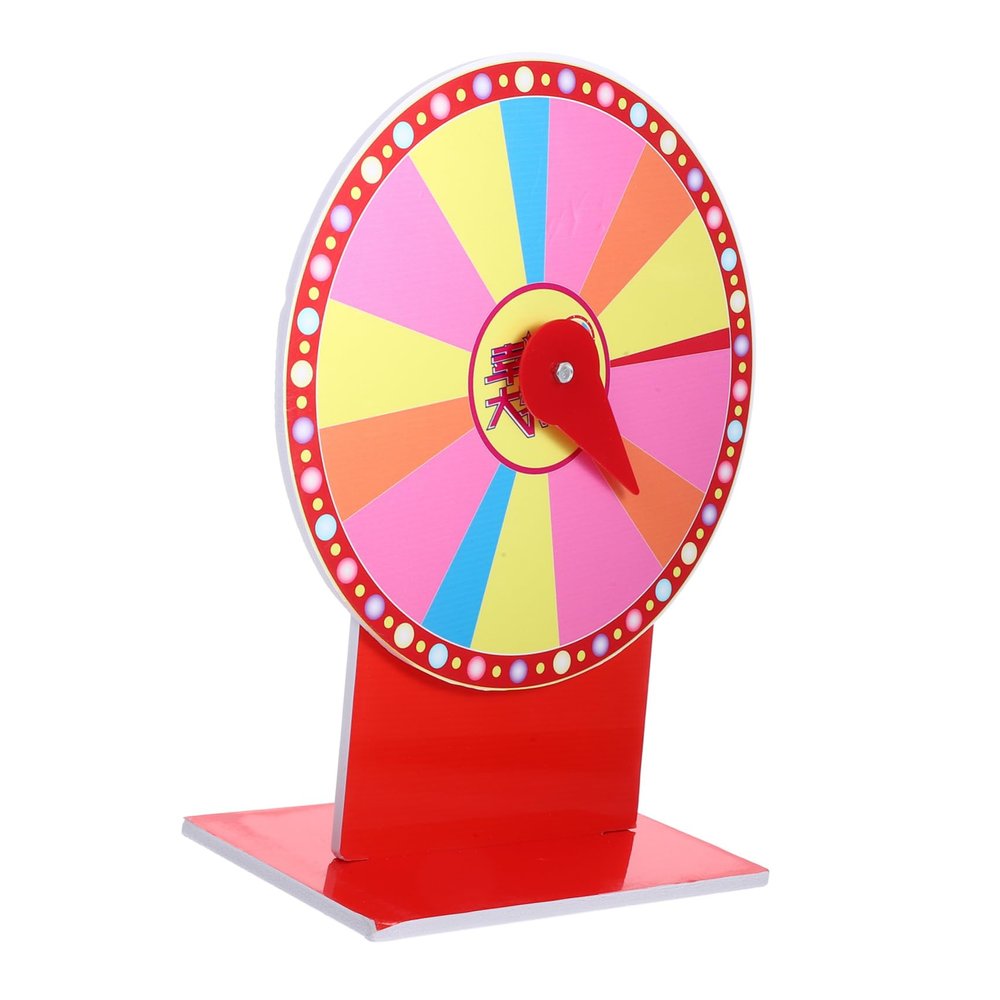 Abaodam Game Board Rotating Prize Wheel and Lottery Wheel for Parties Raffles and Events Compact Lights