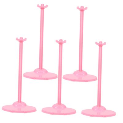 TOYANDONA 5pcs Glass Doll Display Base Stand Support Model Doll Rack for Home Store Stand Base Figure Sitting