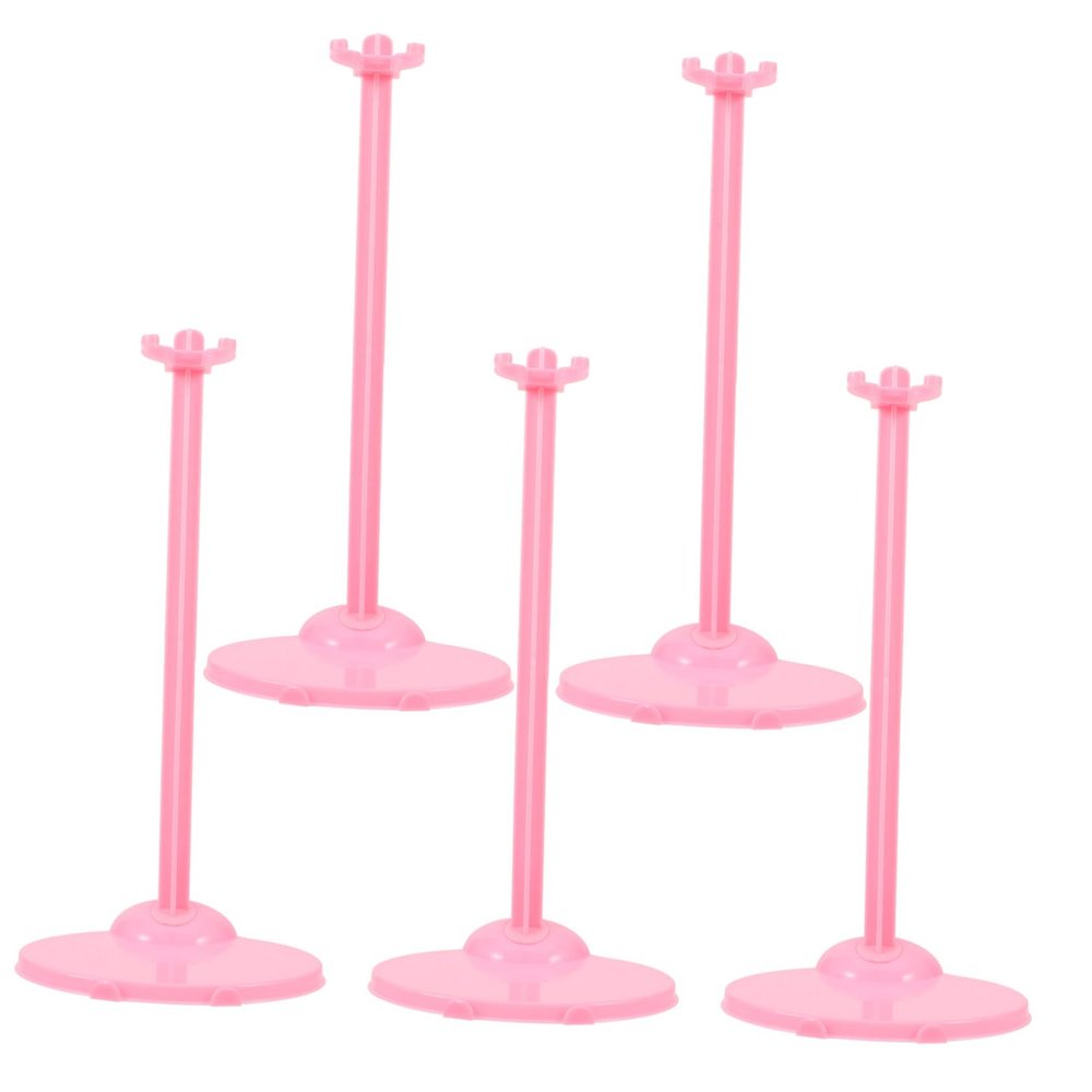 TOYANDONA 5pcs Glass Doll Display Base Stand Support Model Doll Rack for Home Store Stand Base Figure Sitting